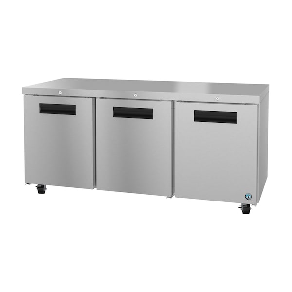 Hoshizaki America Refrigerator, Three Section Undercounter, Stainless Doors with Lock - UR72B-01