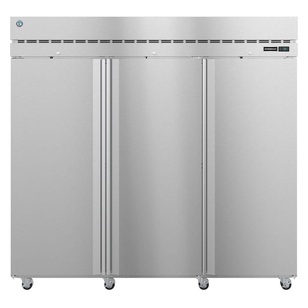 Hoshizaki America Refrigerator, Three Section Upright, Full Stainless Doors with Lock - R3A-FS