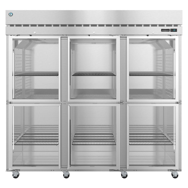 Hoshizaki America Refrigerator, Three Section Upright, Half Glass Doors with Lock - R3A-HG