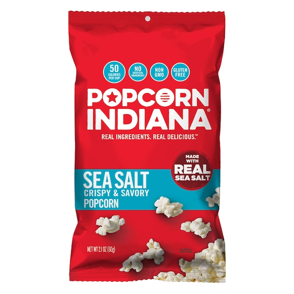 Palomitas de maíz Popcorn Indiana Sal Marina 2.1 oz., PK6 - 8435710004