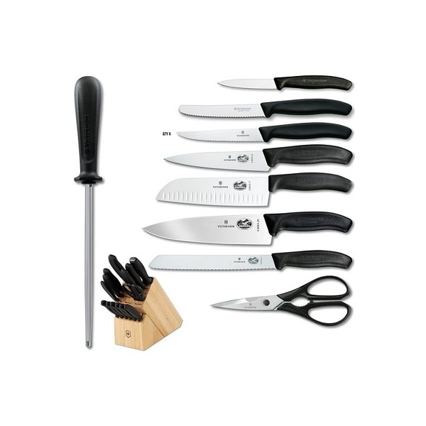 Swiss Army Brands 2024 Victorinox 6.7000.15Us1 Kitchen Swiss Classic Block Sets 15-Piece Block Set Black Packaged - VIC-6.7603-X6