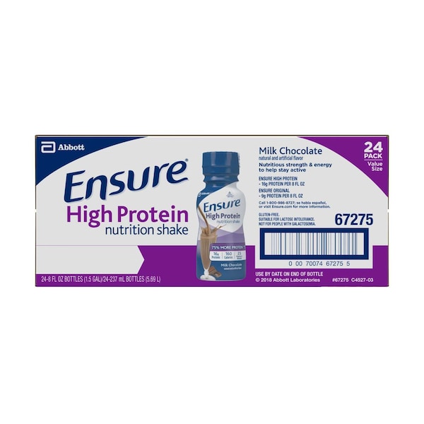 Asegurar Asegurar Alta Proteína Chocolate Botella de 8 oz, PK24 - 64115