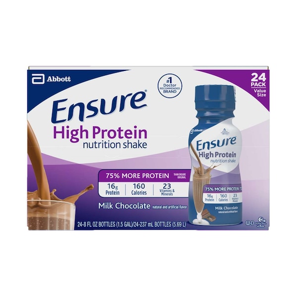 Asegurar Asegurar Alta Proteína Chocolate Botella de 8 oz, PK24 - 64115
