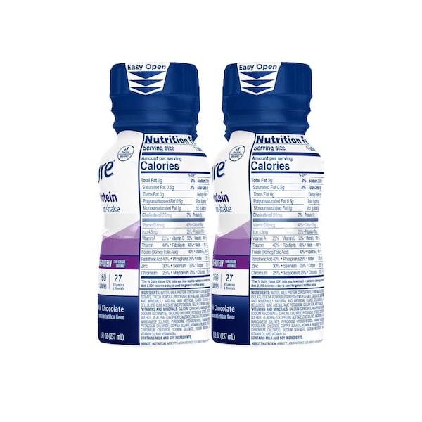 Asegurar Asegurar Alta Proteína Chocolate Botella de 8 oz, PK24 - 64115