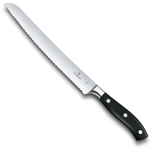 Swiss Army Brands 2024 Victorinox Kitchen Grande Maitre, 9In Bread, Pom Handles, Forged Steel, Parer Gift Box - VIC-7.7433.23G