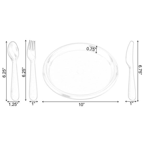 Basicwise Reusable Cutlery Set of 4 Plastic Plates, Spoons, Forks and Knives for Baby and Toddlers, Green - QI003831.GN