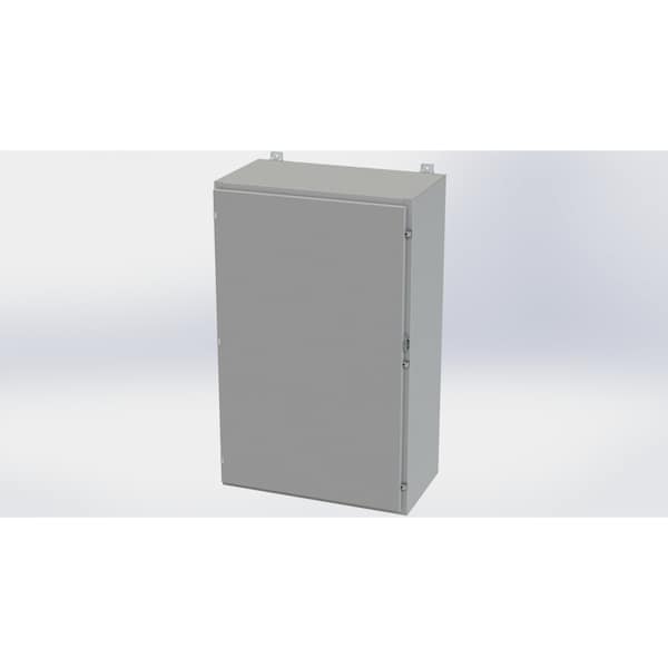 Saginaw Control & Engineering Carbon Steel Electrical Enclosures, 48 in H, 16 in D, 30 in W, NEMA 4, Hinged - SCE-48H3016LP