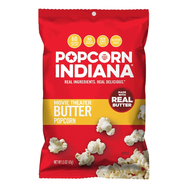Palomitas de Maíz Popcorn Indiana Caddy Mantequilla de Cine 1.5 oz, Paquete de 6 - 8435710025