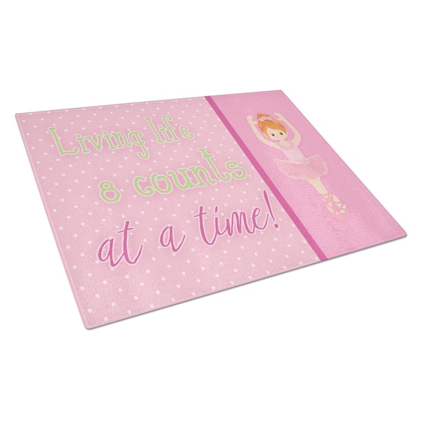 Carolines Treasures Ballet in 8 Counts Red Hair Glass Cutting Board Large - BB5398LCB