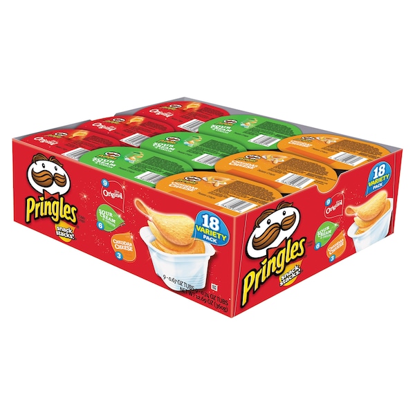 Papas Pringles, Paquete de variedades, Lata de 0.74 oz, PK18 - 3800018251