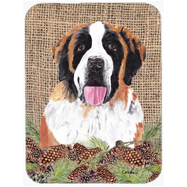 Carolines Treasures Carolines Treasures SC9041LCB 15 x 12 in. Saint Bernard Glass Cutting Board - Large - SC9041LCB