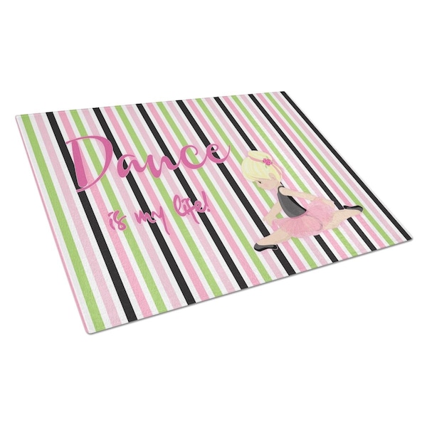 Carolines Treasures Ballet Dance is My Life Blonde Glass Cutting Board Large - BB5395LCB