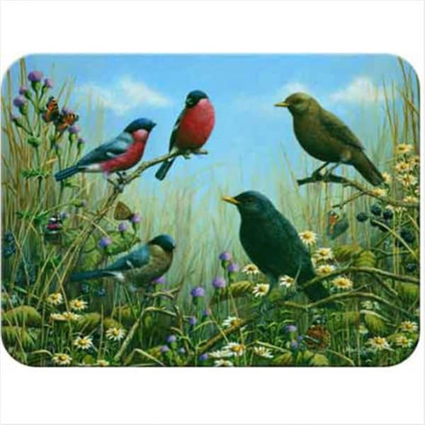 Fastfood McGowan  Tuftop Blackbird and Bullfinch Cutting Board- Small 12in. W x 9in. D - FA3033599