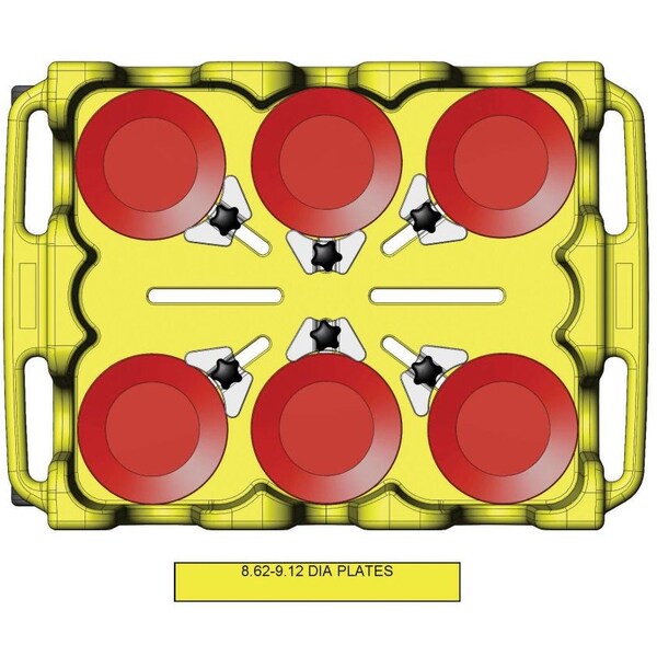 Vollrath Co VollrathÂ Traex Adjustable Dish Caddy, , For Dish Sizes: 4" - 8", 6 Divider - ADC-6