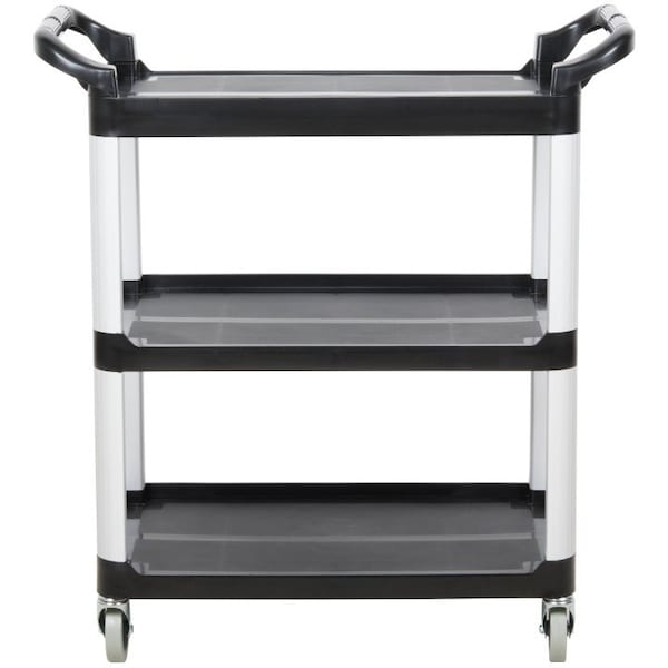 Vollrath Co VollrathÂ Multi-Purpose Plastic Carts, , Black, 300 Lb. Capacity, 40-1/4" X 19-7/8" X 37" - 97007