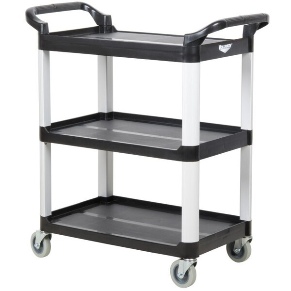 Vollrath Co VollrathÂ Multi-Purpose Plastic Carts, , Black, 300 Lb. Capacity, 40-1/4" X 19-7/8" X 37" - 97007