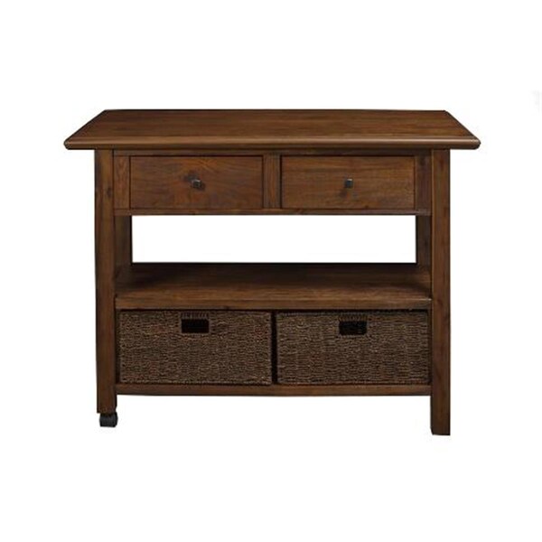 Alpine Furniture Caldwell Kitchen Cart, Antique Cappuccino - 36 X 28 X 48 In. - 6079-05