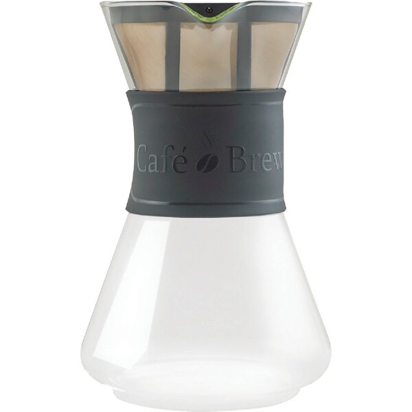 Medelco Cafe Brew 8 Cup Glass Pour-Over Coffee Maker - 1-PO108-BL-2