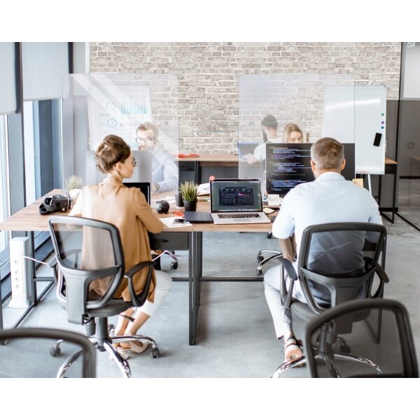 Alpine Industries 30"x 36"x 2"Clear Acrylic Sheet Table Top Protective Sneeze Guard - ALP410-3036-T
