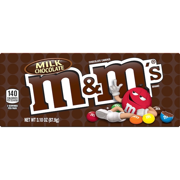 M&Ms Caja de Cine de Chocolate con Leche M&M's 3.1 oz., paquete de 12 - 313603