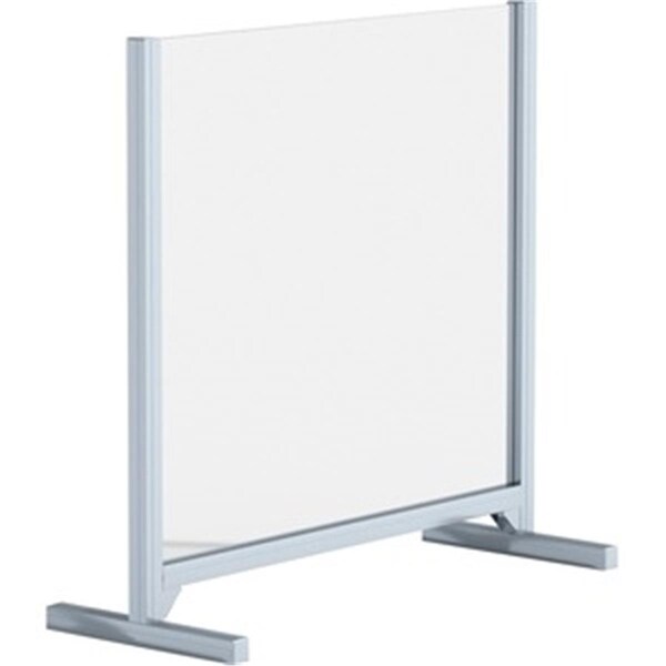 Lorell 30 x 29 x 41 in. Adjustable Glass Barrier - LLR55674