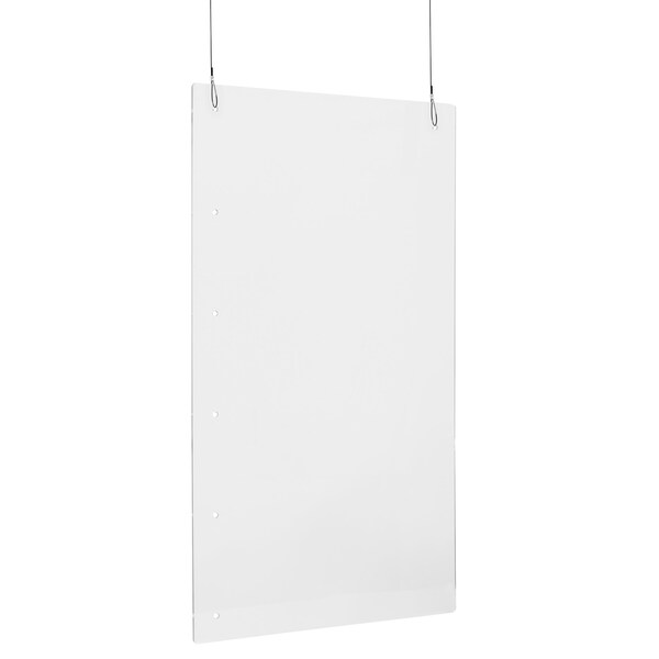 Flash Furniture Acrylic Suspended Register Shield / Sneeze Guard, 24"H x 42"L - BR-ASLM-2442-GG