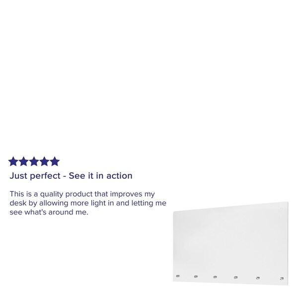 Flash Furniture Acrylic Suspended Register Shield / Sneeze Guard, 24"H x 42"L - BR-ASLM-2442-GG