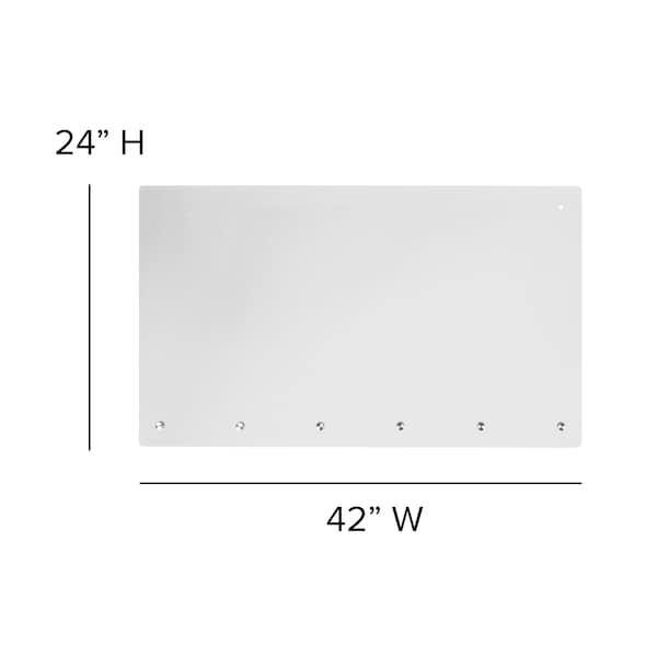 Flash Furniture Acrylic Suspended Register Shield / Sneeze Guard, 24"H x 42"L - BR-ASLM-2442-GG