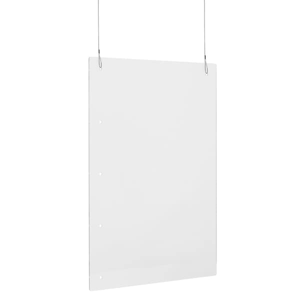 Flash Furniture Acrylic Suspended Register Shield / Sneeze Guard, 24"H x 36"L - BR-ASLM-2436-GG