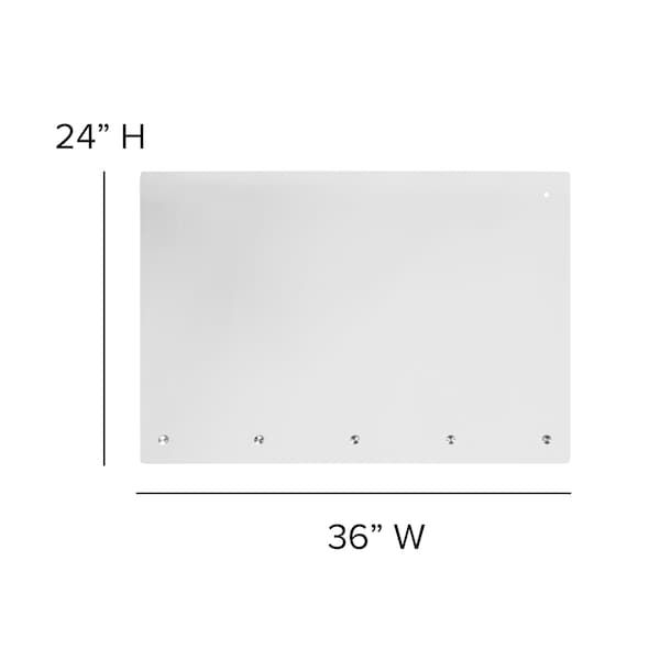Flash Furniture Acrylic Suspended Register Shield / Sneeze Guard, 24"H x 36"L - BR-ASLM-2436-GG