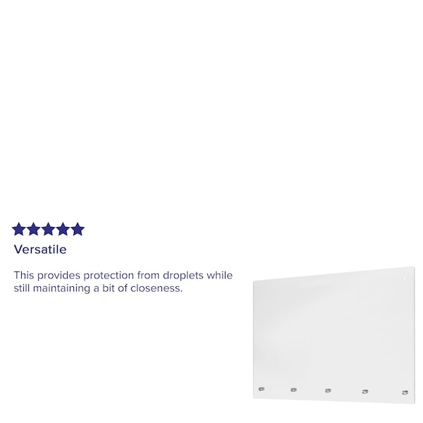 Flash Furniture Acrylic Suspended Register Shield / Sneeze Guard, 24"H x 36"L - BR-ASLM-2436-GG