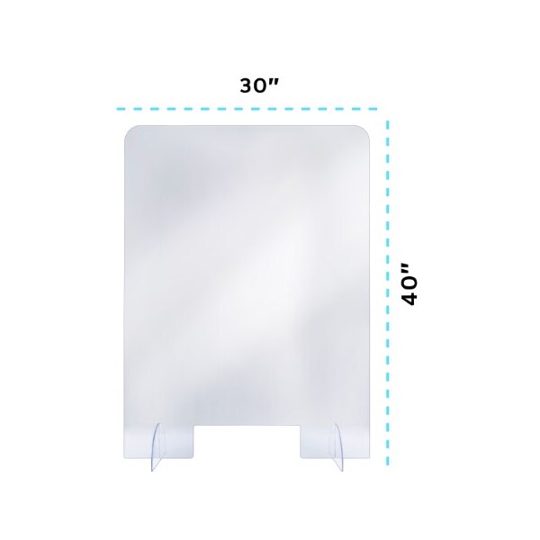 Alpine Industries 30"x 40"x 2"Clear Acrylic Sheet Table Top Protective Sneeze Guard - ALP410-3040-T