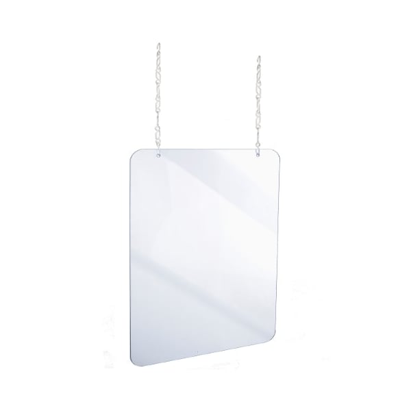 Alpine Industries 36"x 40"x 2"Clear Acrylic Sheet Hanging Protective Sneeze Guard - ALP410-3640-H