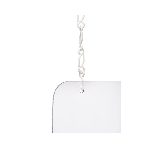 Alpine Industries 30"x 36"x 2"Clear Acrylic Sheet Hanging Protective Sneeze Guard - ALP410-3036-H