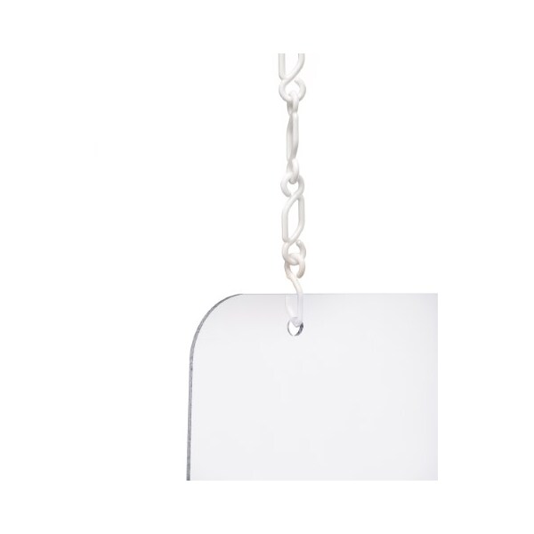 Alpine Industries 30"x 40"x 2"Clear Acrylic Sheet Hanging Protective Sneeze Guard - ALP410-3040-H