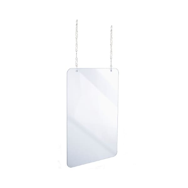 Alpine Industries 30"x 40"x 2"Clear Acrylic Sheet Hanging Protective Sneeze Guard - ALP410-3040-H