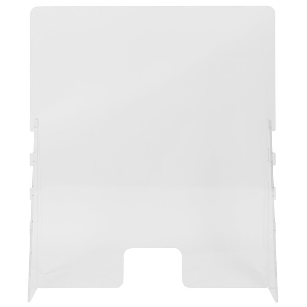 Flash Furniture Acrylic Free-Standing Register Shield / Sneeze Guard, 35"H x 42"L - BR-ASLF-3542-GG