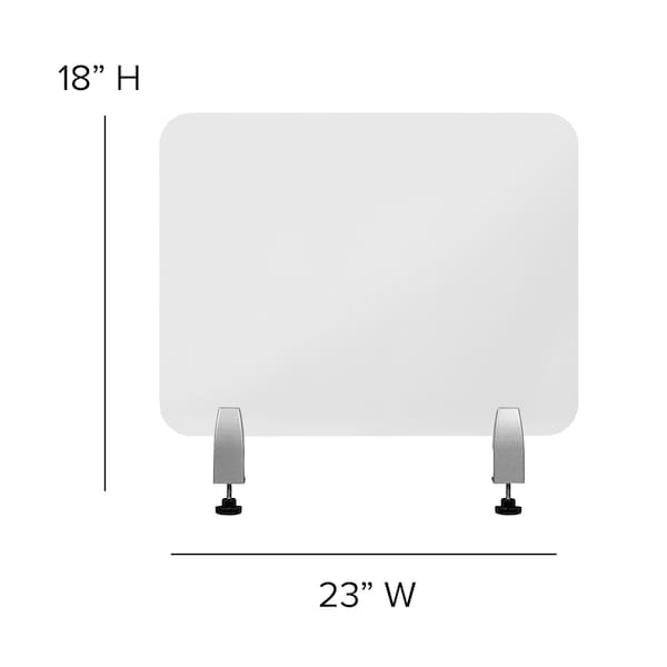 Flash Furniture Clear Acrylic Desk Partition, 18"H x 23"L, Hardware Included - BR-DDIA-4558-GG