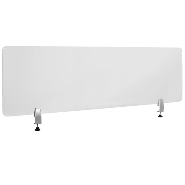 Flash Furniture Clear Acrylic Desk Partition, 18"H x 60"L, Hardware Included - BR-DDIA-45152-GG