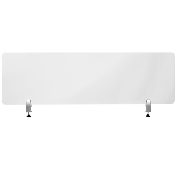 Flash Furniture Clear Acrylic Desk Partition, 18"H x 60"L, Hardware Included - BR-DDIA-45152-GG