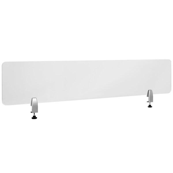 Flash Furniture Clear Acrylic Desk Partition, 12"H x 60"L, Hardware Included - BR-DDIA-30152-GG