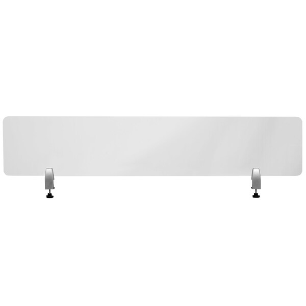 Flash Furniture Clear Acrylic Desk Partition, 12"H x 60"L, Hardware Included - BR-DDIA-30152-GG