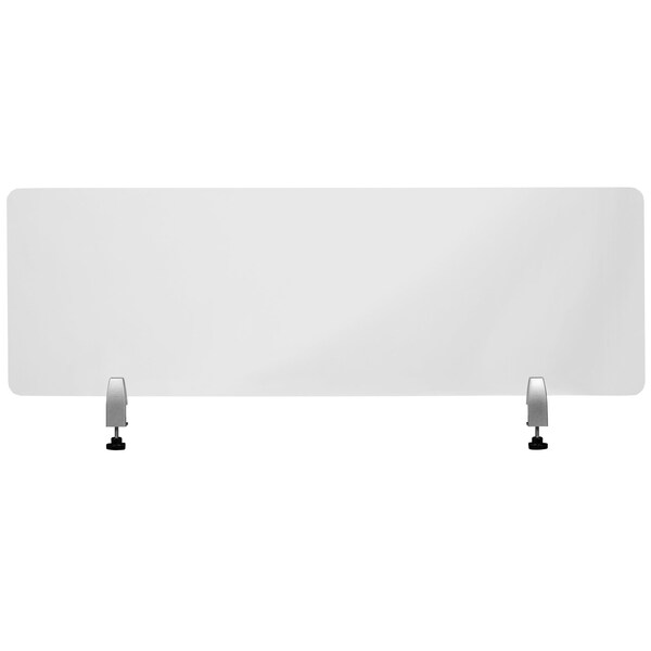 Flash Furniture Clear Acrylic Desk Partition, 18"H x 55"L, Hardware Included - BR-DDIA-45139-GG
