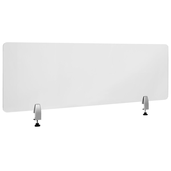 Flash Furniture Clear Acrylic Desk Partition, 18"H x 55"L, Hardware Included - BR-DDIA-45139-GG