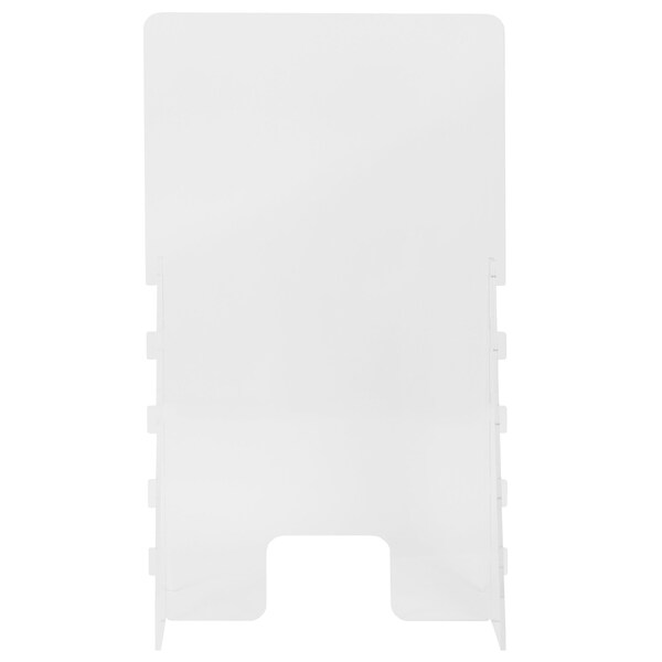 Flash Furniture Acrylic Free-Standing Register Shield / Sneeze Guard, 24"H x 42"L - BR-ASLF-2442-GG