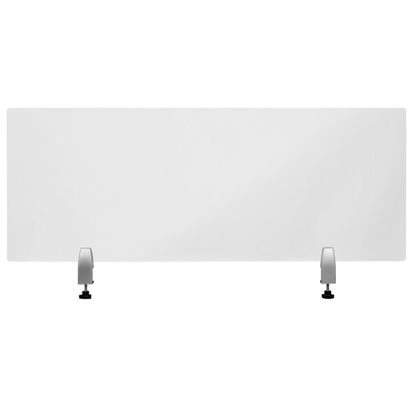 Flash Furniture Clear Acrylic Desk Partition, 18"H x 47"L, Hardware Included - BR-DDIA-45119-GG