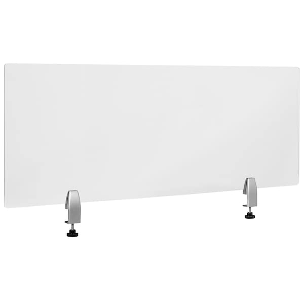 Flash Furniture Clear Acrylic Desk Partition, 18"H x 47"L, Hardware Included - BR-DDIA-45119-GG