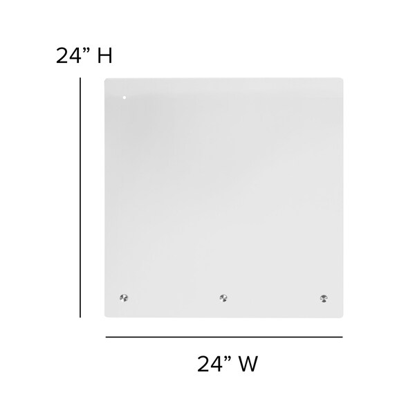 Flash Furniture Acrylic Suspended Register Shield / Sneeze Guard, 24"H x 24"L - BR-ASLM-2424-GG