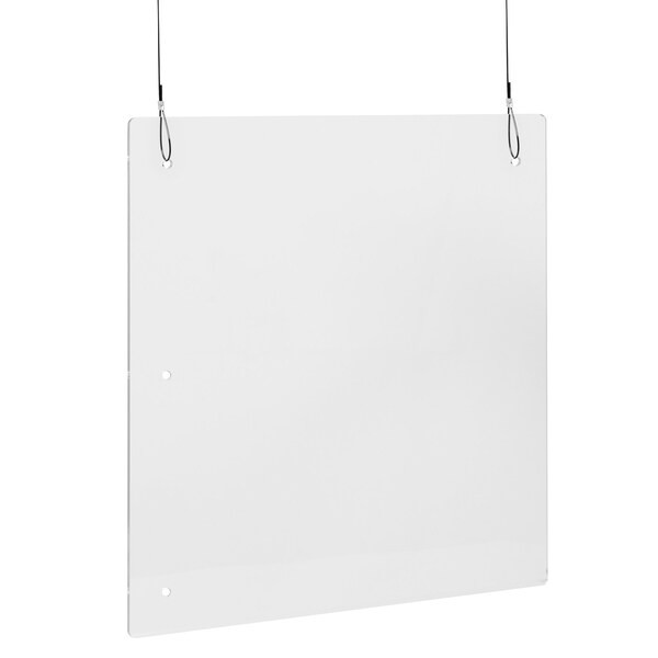 Flash Furniture Acrylic Suspended Register Shield / Sneeze Guard, 24"H x 24"L - BR-ASLM-2424-GG