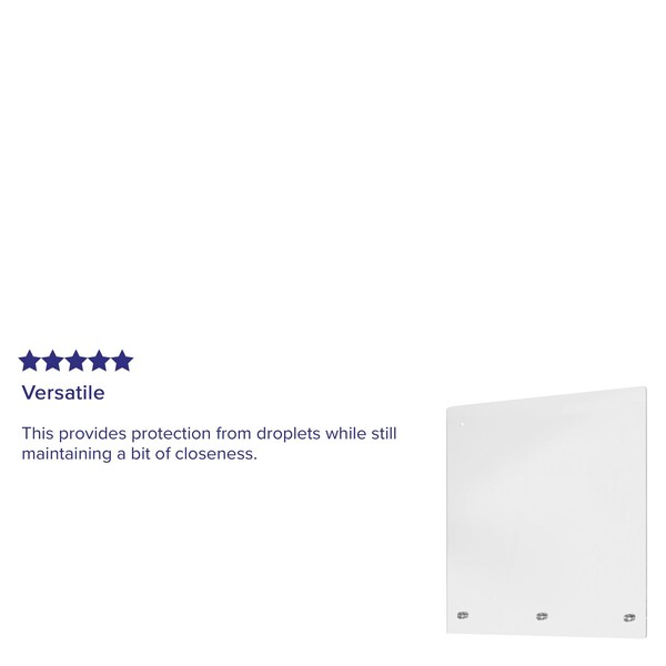 Flash Furniture Acrylic Suspended Register Shield / Sneeze Guard, 24"H x 24"L - BR-ASLM-2424-GG